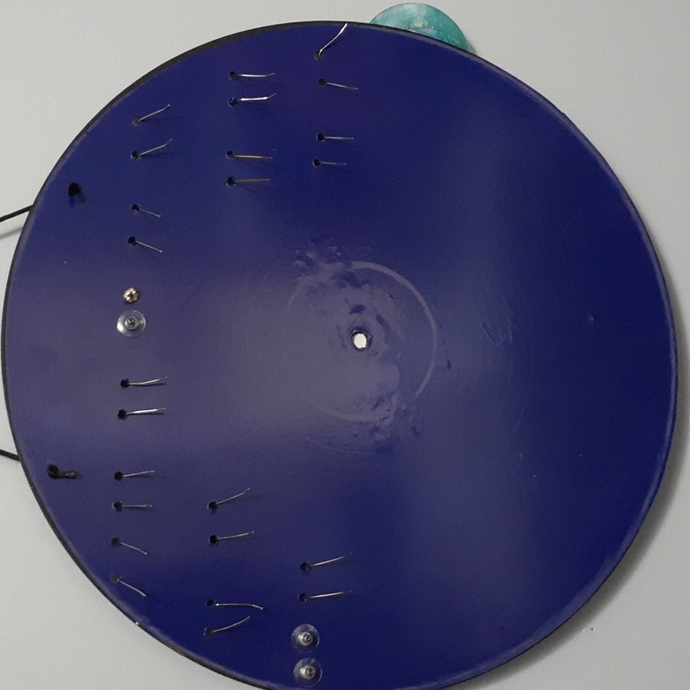 Hand Crafted Earring Jewelry Holder Painted Necklaces Vinyl Record Upcycle Wall - Picture 9 of 15